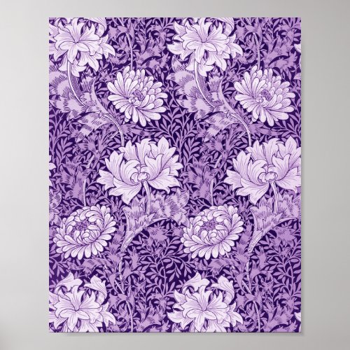 Chrysanthemum Purple William Morris Poster