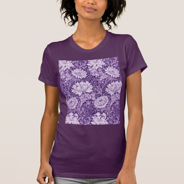 Chrysanthemum Purple, William Morris T-Shirt (Front)