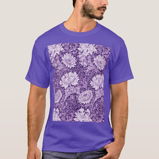 Chrysanthemum Purple, William Morris T-Shirt (Front)