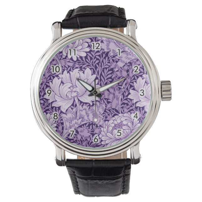 Chrysanthemum Purple, William Morris Watch (Front)