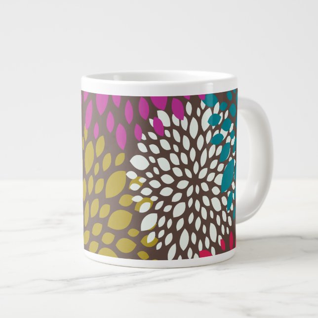 Chrysanthemum Splash Giant Coffee Mug (Front Right)