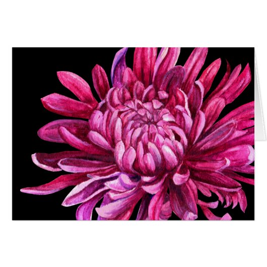 Chrysanthemum "the opening" everyday card (Front Horizontal)