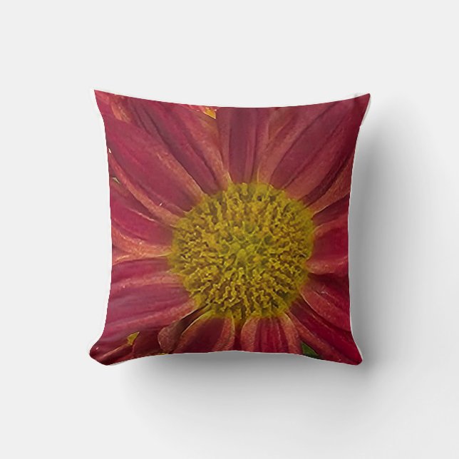 Chrysanthemum Throw Pillow (Front)