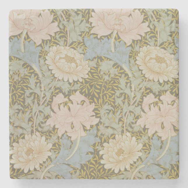 'Chrysanthemum' wallpaper, 1876 (wallpaper) Stone Coaster (Front)