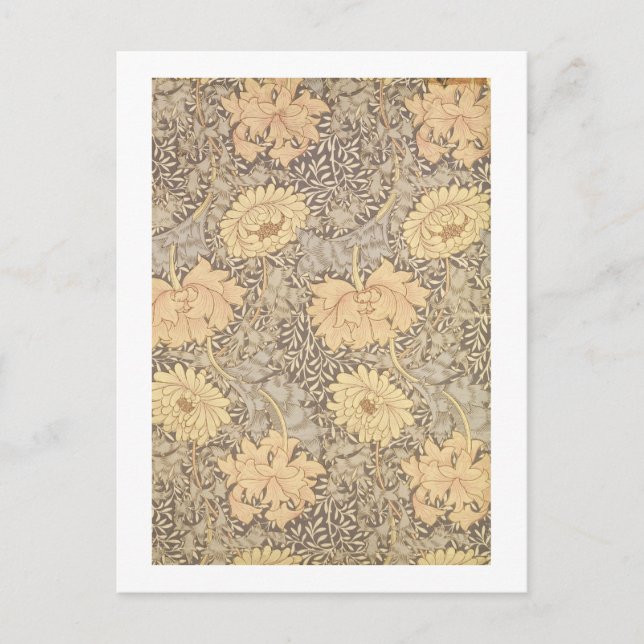 'Chrysanthemum' wallpaper design, 1876 Postcard (Front)