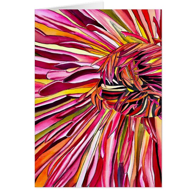 Chrysanthemum watercolor art flower (Front)