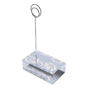 Chrysanthemum white flower table number stand
