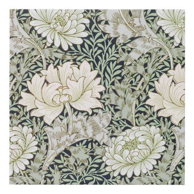 Chrysanthemum, William Morris Faux Canvas Print (Front)