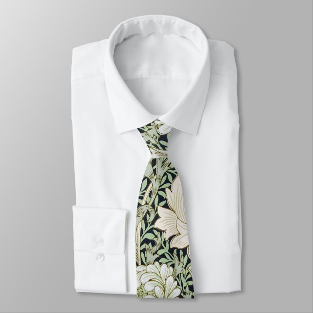 Chrysanthemum, William Morris Neck Tie (Tied)