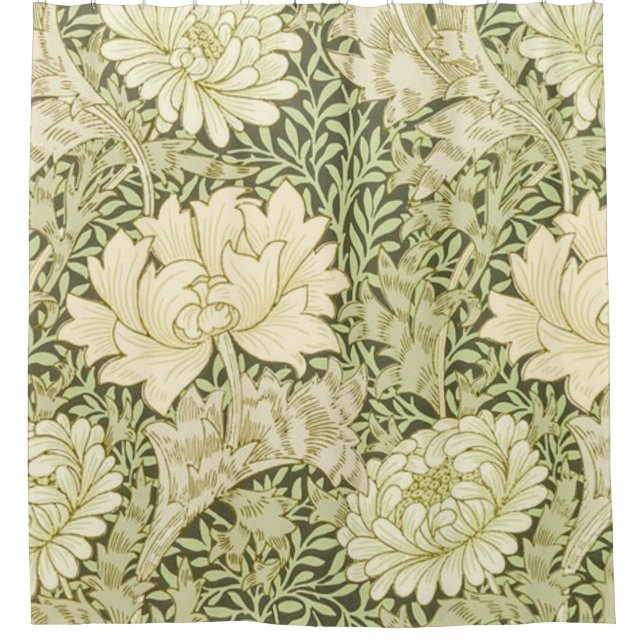 Chrysanthemum William Morris Shower Curtain (Front)
