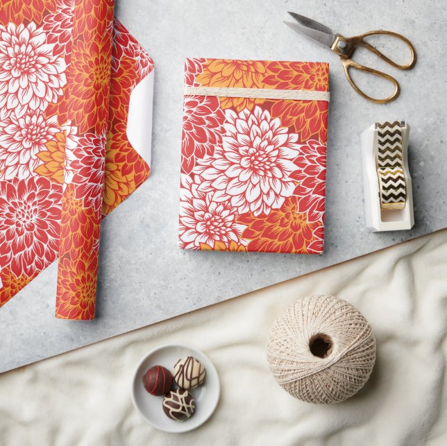 Chrysanthemum Wrapping Paper (Crafts)