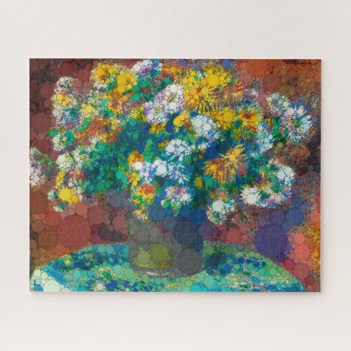 Chrysanthemums by After Pierre_Auguste Renoir Jigsaw Puzzle