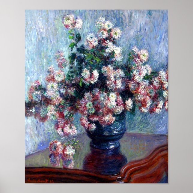 Chrysanthemums by Claude Monet Poster (Front)