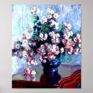 Chrysanthemums by Claude Monet Poster