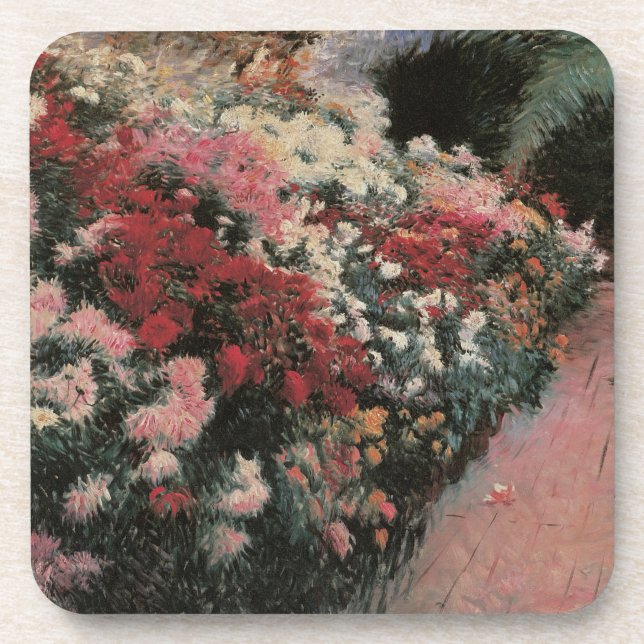 Chrysanthemums by Dennis Bunker Miller, Fine Art Beverage Coaster (Front)