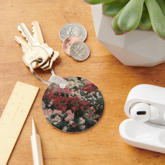 Chrysanthemums by Dennis Bunker Miller, Fine Art Keychain (Desk)