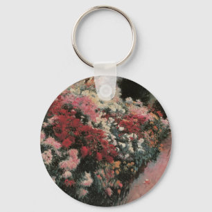 Chrysanthemums by Dennis Bunker Miller, Fine Art Keychain