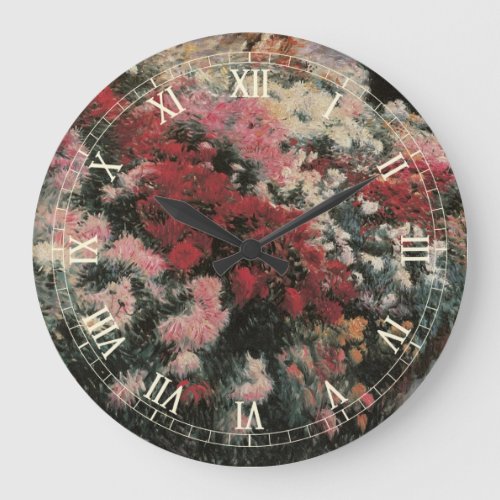 Chrysanthemums by Dennis Bunker Miller Fine Art Large Clock