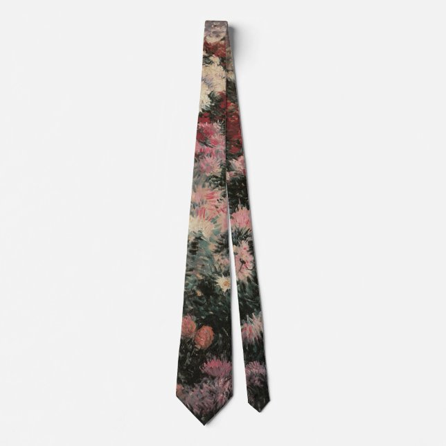 Chrysanthemums by Dennis Bunker Miller, Fine Art Neck Tie (Front)