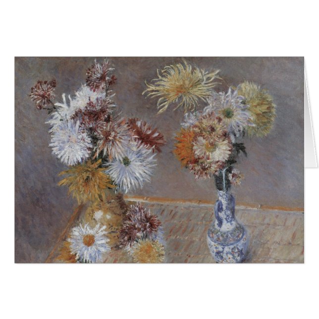 Chrysanthemums by Gustave Caillebotte Cards (Front Horizontal)