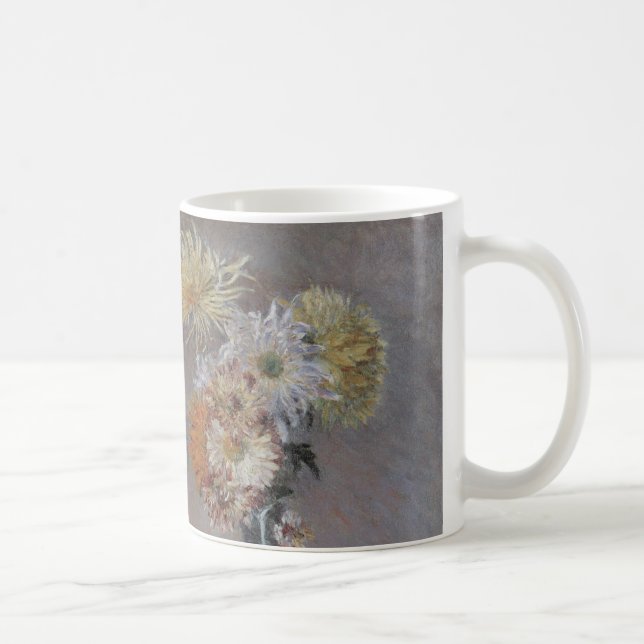 Chrysanthemums by Gustave Caillebotte Coffee Mug (Right)