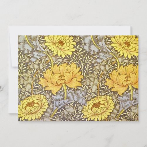 Chrysanthemums by William Morris Invitation