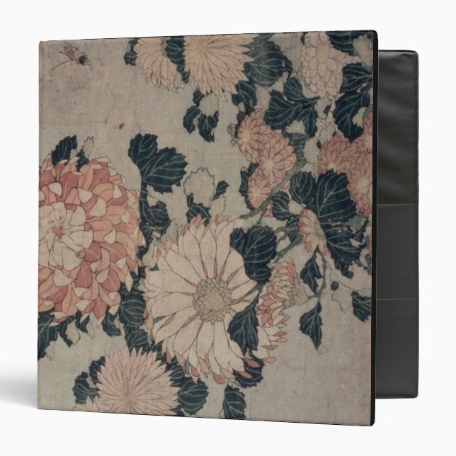 Chrysanthemums (colour woodblock) binder (Front/Inside)