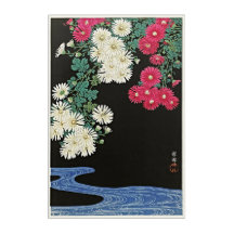 Chrysanthemums in Bloom by Ohara Koson