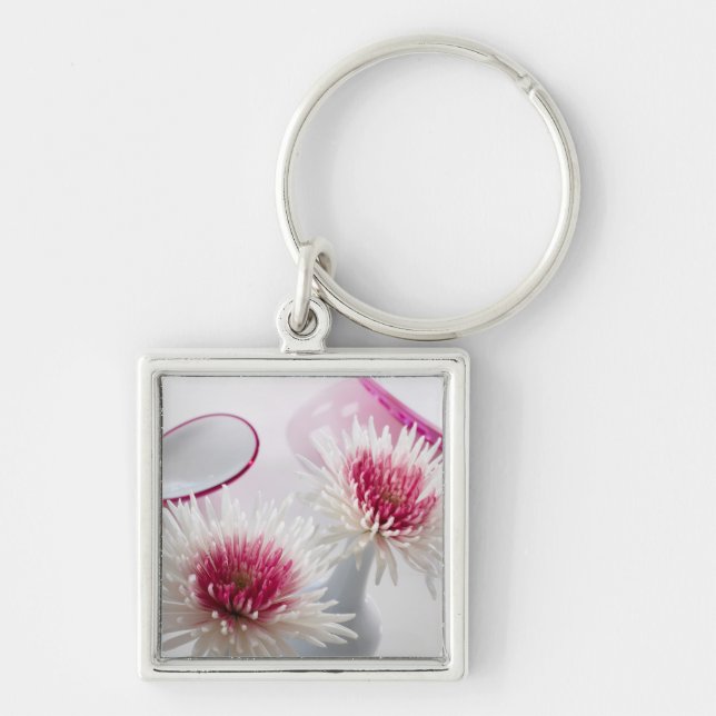 Chrysanthemums Keychain (Front)
