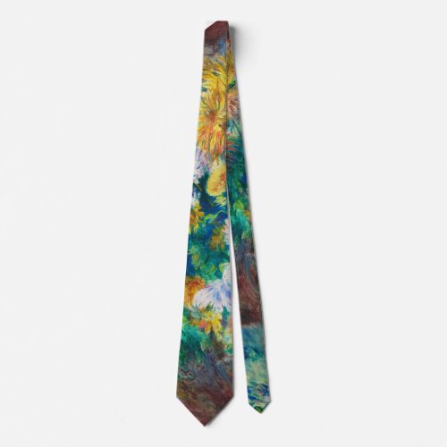 Chrysanthemums _ Pierre_Auguste Renoir Neck Tie