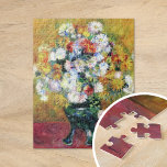 Chrysanthemums | Renoir Jigsaw Puzzle<br><div class="desc">Chrysanthemums | Original artwork by French Impressionist artist Pierre-Auguste Renoir (1841-1919). The painting depicts an abstract impressionist still life of flowers in a broken vase against a colorful pink and yellow background. 

Click Customize It to add your own text or personalize the design.</div>
