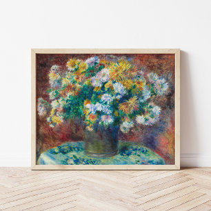 Chrysanthemums Renoir Poster