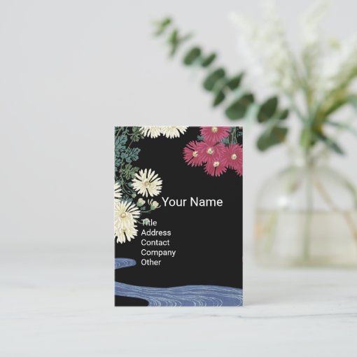 Chrysanthemums,Running Water, Beauty Salon Spa Business Card Zazzle