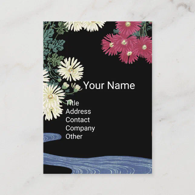 Chrysanthemums,Running Water, Beauty Salon Spa Business Card Zazzle