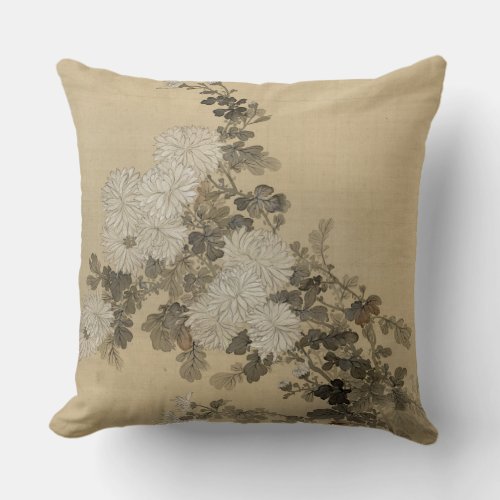 Chrysanthemums Throw Pillow