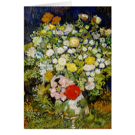 Chrysanthemums & Wild Flowers Van Gogh Fine Art Cards (Front)