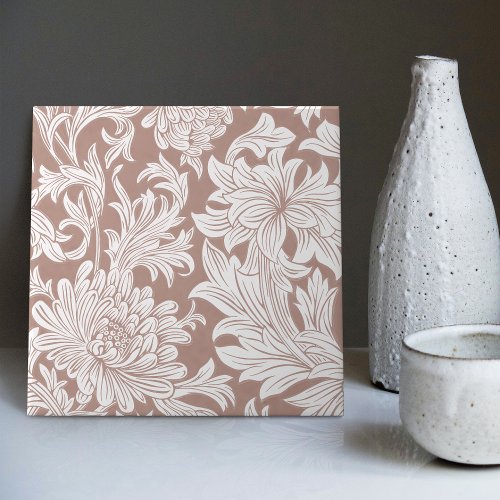 ChrysanthemumWall Decor Art Nouveau William Morris Ceramic Tile
