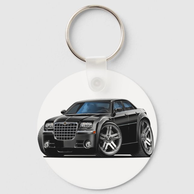 Chrysler 300 Black Car Keychain (Front)