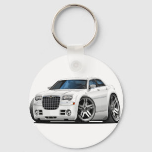 Chrysler 300 White Car Keychain