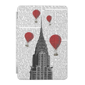 Chrysler Building and Red Hot Air Balloons iPad Mini Cover
