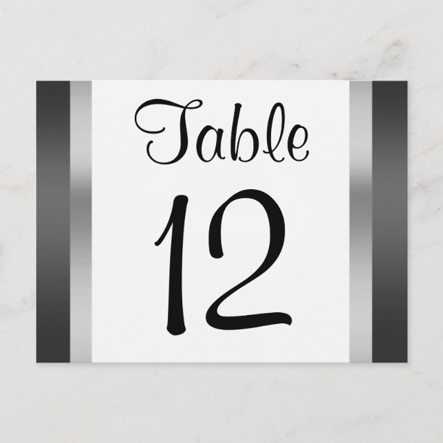 Chrysler Building  Black Silver Table Number (Front)