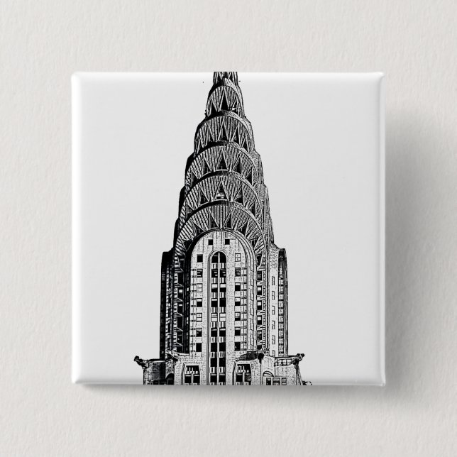 Chrysler Building Dome Pinback Button (Front)