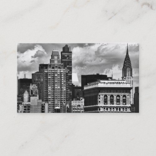 Chrysler Building, Flatiron Building, Sky House BW Business Card Templates