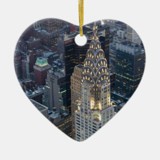 Chrysler Building New York City Aerial Skyline NYC Ceramic Ornament