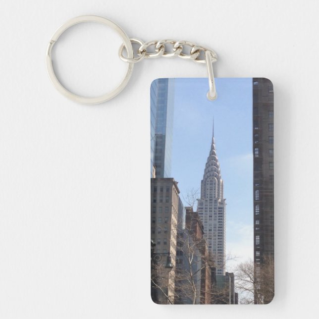 Chrysler Building New York City Skyscraper Midtown Keychain (Front)