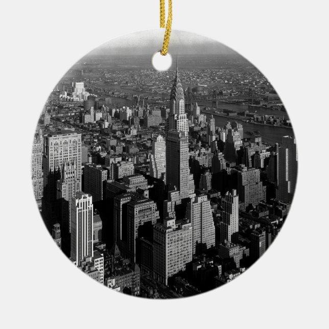 Chrysler Building New York Manhattan Ceramic Ornament (Front)