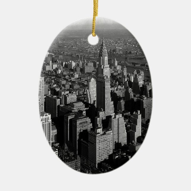 Chrysler Building New York Manhattan Ceramic Ornament (Front)