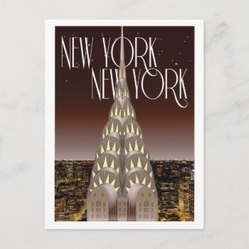 Chrysler Building Post Card by grandjatte at Zazzle
