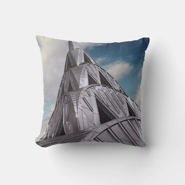 Chrysler Building Throw Pillow (Front)
