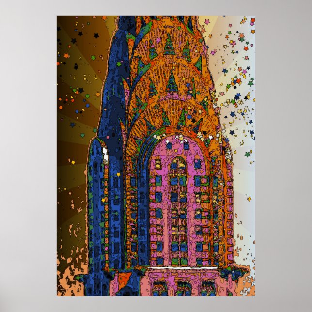 Chrysler Building Top Closeup #1 Poster (Front)